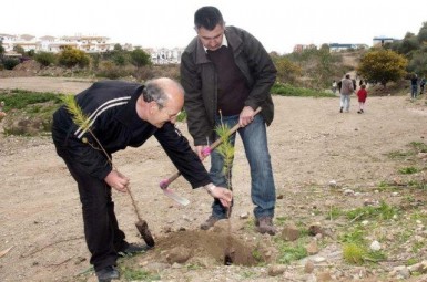 En la plantación colaboraron los concejales Inmaculada Vasco, Juan José Jiménez y Manuel Arroyo.