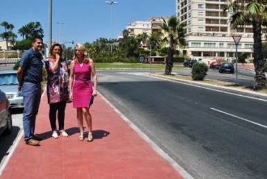 La regidora y la edil de Vías y Obras, Concha Cifrián, han comprobado el resultado de los trabajos, que han contado con un presupuesto de cerca de 650.000 euros con cargo a los FOMIT de 2007.