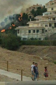 Las primeras valoraciones sobre el terreno afectado por el fuego declarado el pasado domingo en el término municipal de Mijas estiman en, al menos diez, las hectáreas afectadas por las llamas en los parajes existentes entre las urbanizaciones Polarsol y El Chaparral, entornos cercanos al trazado de la antigua Nacional-340 a su paso por el municipio. 