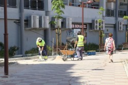 Un tramo de las obras que han visitado hoy los miembros del nuevo equipo de gobierno