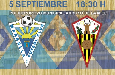 El próximo sábado, 5 de enero, el campo de césped del Polideportivo de Arroyo de la Miel será el escenario del partido de la 3ª jornada del Grupo 4ª de la Segunda División B del fútbol nacional, que enfrentará a los equipos Marbella Fútbol Club con el San Roque de Lepe a partir de las 18:30 h.