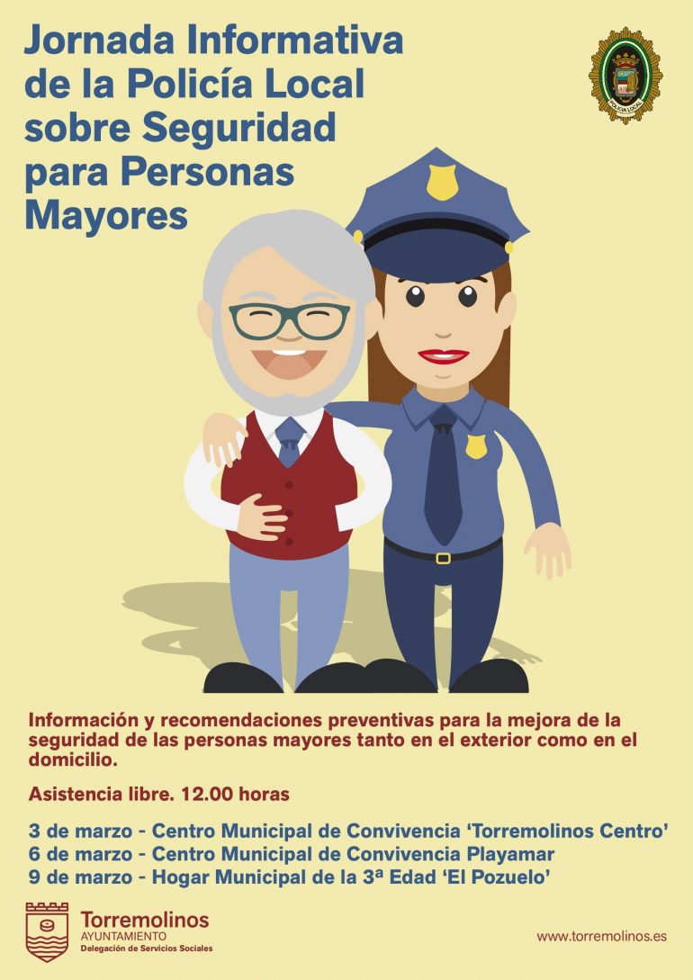 Las citas gratuitas comenzarán a las 12.00 horas y se ofrecerá información y recomendaciones preventivas para la mejora de la seguridad de las personas mayores tanto en el exterior como en el domicilio