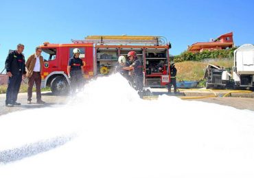 Un generador de espuma de alta expansión para la extinción de incendios