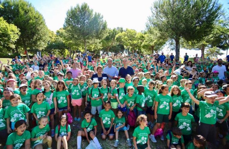 Con una gran gymkhana en la que participan los escolares del municipio