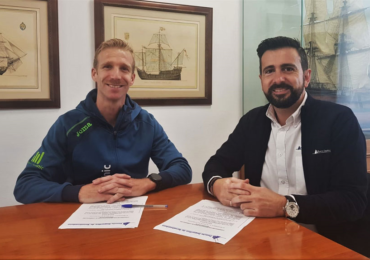 Con el atleta local Rubén Heemskerk Herrero