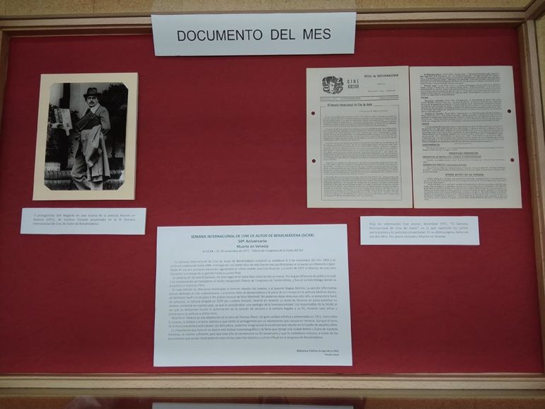 Con motivo de su 50 aniversario, cada mes el público podrá descubrir y conocer un poco más sobre la Semana Internacional de Cine de Autor de Benalmádena a través de los documentos que se van mostrando mensualmente en la Biblioteca.