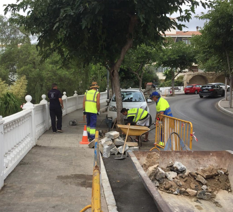 “Los trabajos consisten en la reparación de los alcorques mediante la eliminación de los bordillos, con la finalidad de hacer más transitable y accesible esta importante vía del municipio”, ha detallado el concejal de Servicios Operativos, Salvador Rodríguez