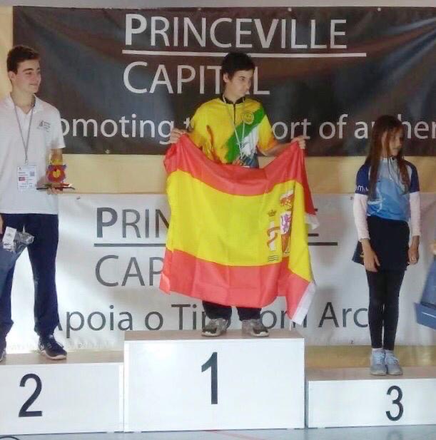 Montalvo, miembro del Club Deportivo Arqueros Costa del Sol de Benalmádena, logró la medalla de oro en categoría infantil