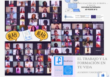 Celebrando así una actividad grupal de forma virtual