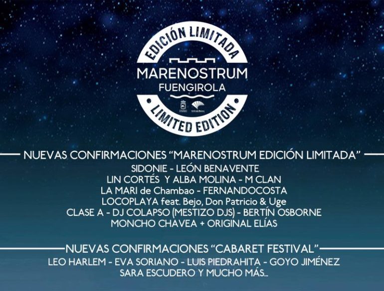 Marenostrum Fuengirola presenta este jueves su ‘Edición Limitada’ con un concierto de Efecto Mariposa