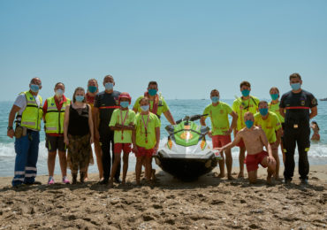 Simulacro que contó con la participación de socorristas, transporte marítimo y ambulancia