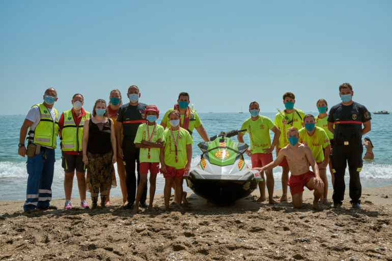 Simulacro que contó con la participación de socorristas, transporte marítimo y ambulancia
