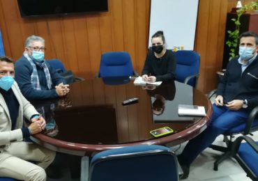 Recibiendo esta mañana a los representantes del colectivo en las oficinas de Capitanía