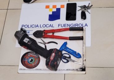 Material incautado por la Policía Local
