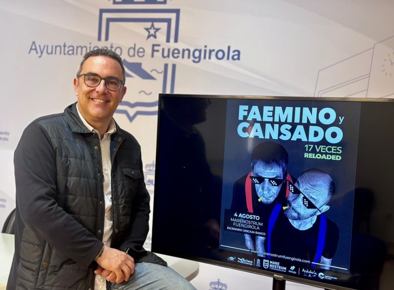 Rodrigo Romero anuncia la actuación de Faemino y Cansado en Marenostrum Fuengirola