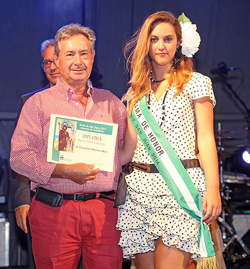 PREMIO FERIA SAN JUAN 2014 premio mejor caballista Francisco Bautista
