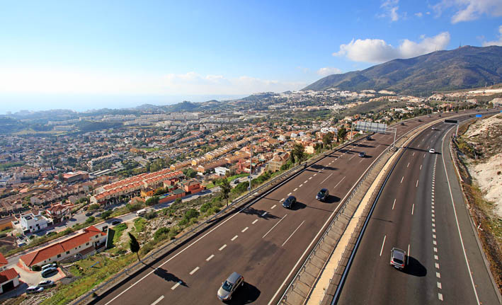 VISTA AUTOVIA COSTA DEL SOL ALTURA BENALMADENA