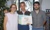 CONCEJALES ELENA GALAN Y JUAN RAMON HERNANDEZ ENTREGAN PREMIO AL GANADOR CERTAMEN DE PINTURA FELIPE ORLANDO CONCEJALES ELENA GALAN Y JUAN RAMON HERNANDEZ ENTREGAN PREMIO AL GANADOR CERTAMEN DE PINTURA FELIPE ORLANDO