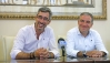 VICTOR NAVAS ALCALDE DE BENALMADENA RECIBE A ELIAS BENDODO PRESIDENTE DIPUTACION DE MALAGA